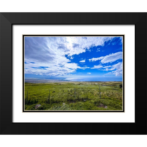 Country Road On Kohala Coastline Black Modern Wood Framed Art Print with Double Matting by Nebula, Melissa