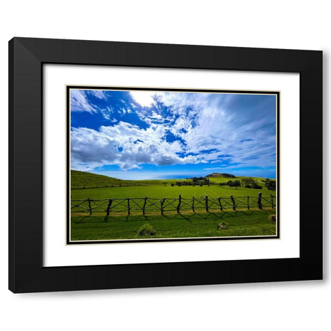 Kohala Countryside Black Modern Wood Framed Art Print with Double Matting by Nebula, Melissa