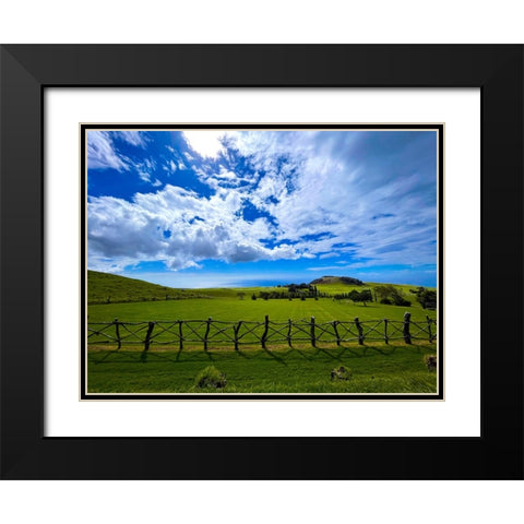 Kohala Countryside Black Modern Wood Framed Art Print with Double Matting by Nebula, Melissa