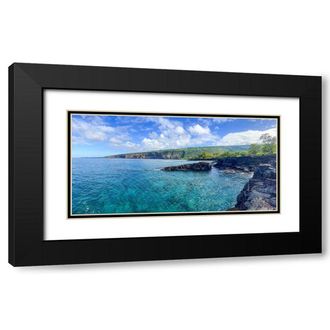Kealakekua Breathway Black Modern Wood Framed Art Print with Double Matting by Nebula, Melissa