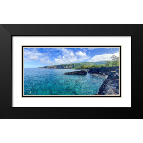 Kealakekua Breathway Black Modern Wood Framed Art Print with Double Matting by Nebula, Melissa