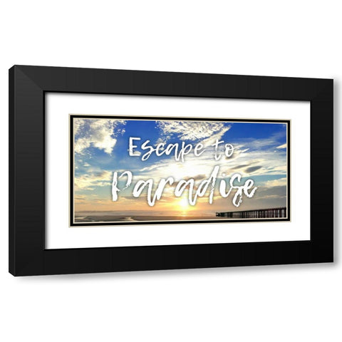 Beach Stroll 1 Black Modern Wood Framed Art Print with Double Matting by Prime, Marcus