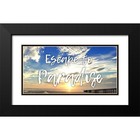 Beach Stroll 1 Black Modern Wood Framed Art Print with Double Matting by Prime, Marcus