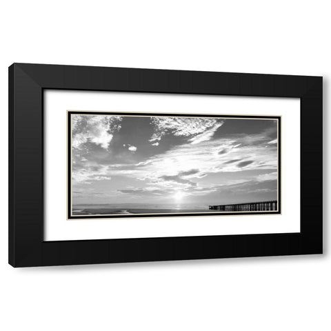 Beach Stroll BW 1 Black Modern Wood Framed Art Print with Double Matting by Prime, Marcus