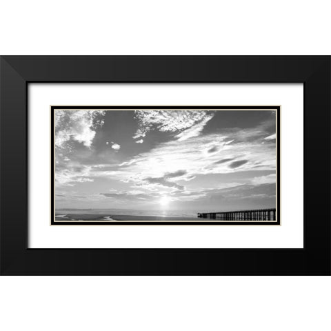 Beach Stroll BW 1 Black Modern Wood Framed Art Print with Double Matting by Prime, Marcus