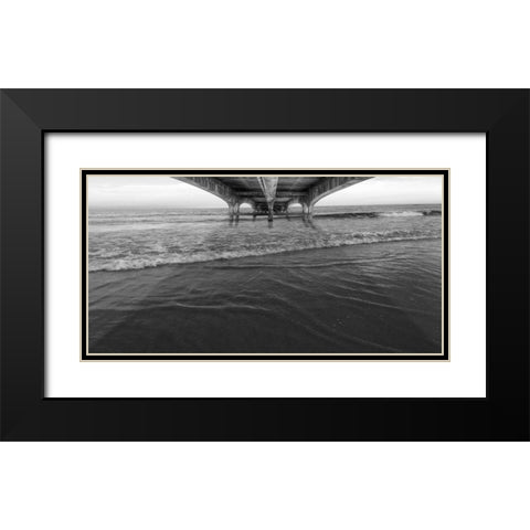 Beneath The Bridge BW Black Modern Wood Framed Art Print with Double Matting by Prime, Marcus