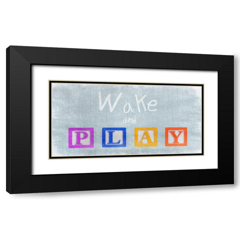 Wake And Play Black Modern Wood Framed Art Print with Double Matting by Prime, Marcus
