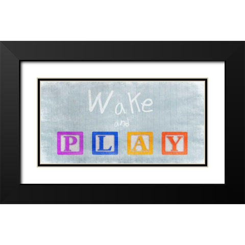 Wake And Play Black Modern Wood Framed Art Print with Double Matting by Prime, Marcus