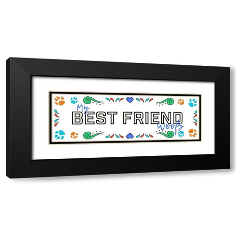 Sugar Best Friend 2 Black Modern Wood Framed Art Print with Double Matting by Prime, Marcus