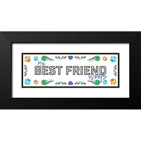 Sugar Best Friend 2 Black Modern Wood Framed Art Print with Double Matting by Prime, Marcus