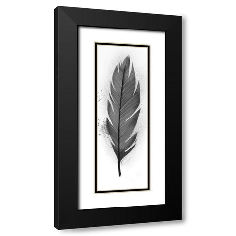 Wonder Feather 1 Black Modern Wood Framed Art Print with Double Matting by Prime, Marcus