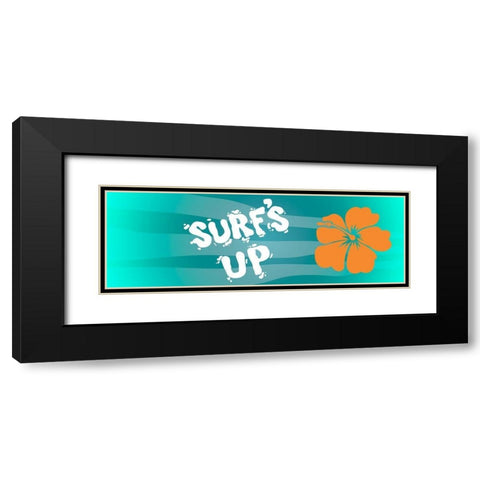 Surfs Up Black Modern Wood Framed Art Print with Double Matting by Prime, Marcus