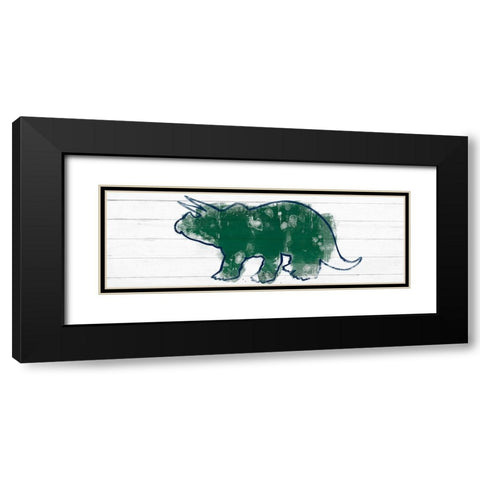 Kiddie Dino 1 Black Modern Wood Framed Art Print with Double Matting by Prime, Marcus