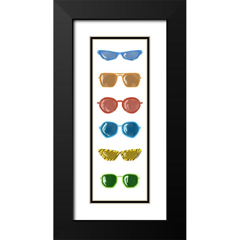 Sunglass Presentation 1 Black Modern Wood Framed Art Print with Double Matting by Prime, Marcus