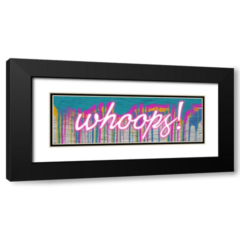 Whoops Graffiti 1 Black Modern Wood Framed Art Print with Double Matting by Prime, Marcus