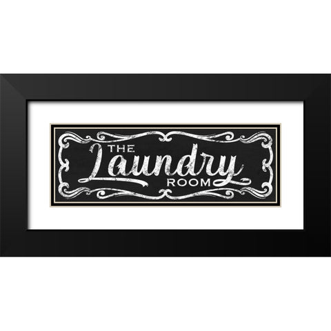 The Laundry Room Black Black Modern Wood Framed Art Print with Double Matting by Prime, Marcus