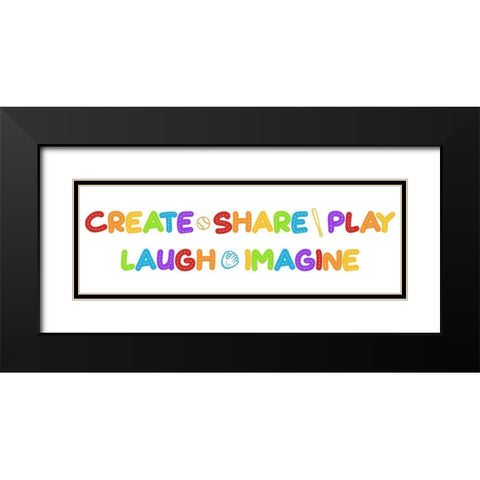 Fun Rules Black Modern Wood Framed Art Print with Double Matting by Prime, Marcus