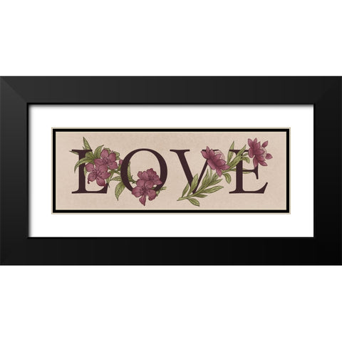 Floral Love 1 Black Modern Wood Framed Art Print with Double Matting by Prime, Marcus