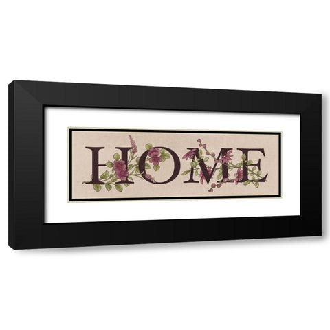 Floral Home 1 Black Modern Wood Framed Art Print with Double Matting by Prime, Marcus