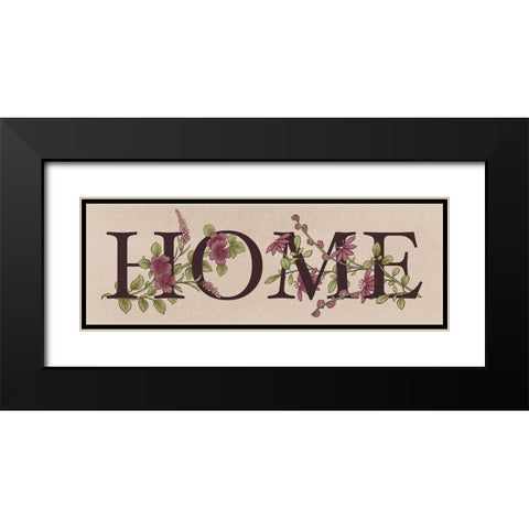 Floral Home 1 Black Modern Wood Framed Art Print with Double Matting by Prime, Marcus