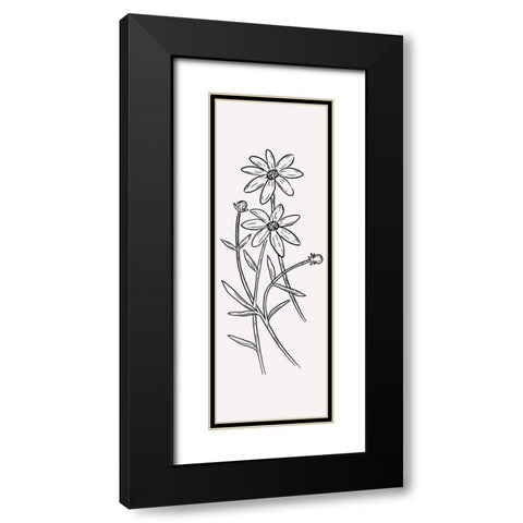 Simple Bloom Black Modern Wood Framed Art Print with Double Matting by Prime, Marcus