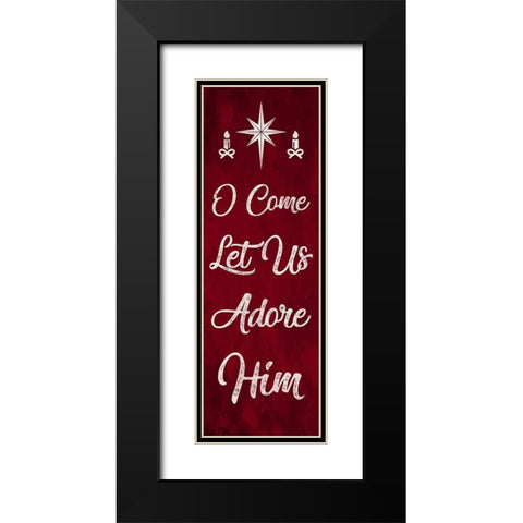 Let Us Adore Him Black Modern Wood Framed Art Print with Double Matting by Prime, Marcus