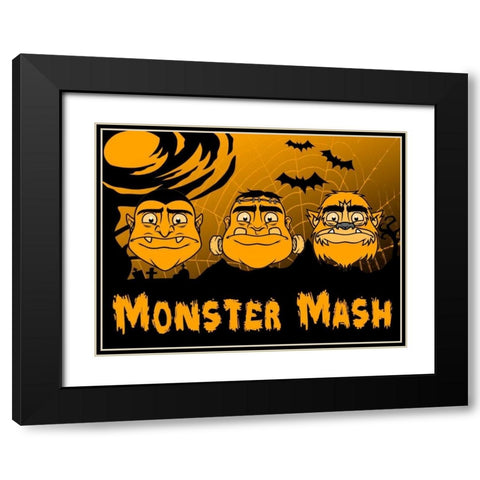 Monster Mash Black Modern Wood Framed Art Print with Double Matting by Prime, Marcus
