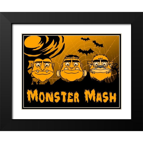 Monster Mash Black Modern Wood Framed Art Print with Double Matting by Prime, Marcus