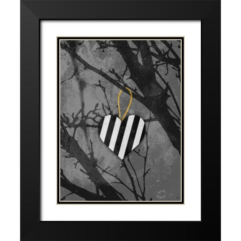 Lonely Heart Black Modern Wood Framed Art Print with Double Matting by Prime, Marcus