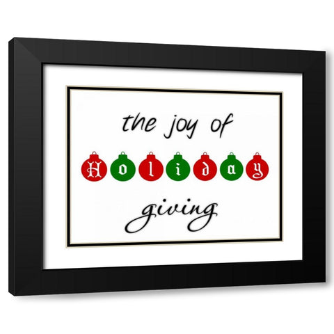 Holiday Ornaments Black Modern Wood Framed Art Print with Double Matting by Prime, Marcus