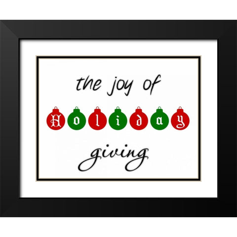 Holiday Ornaments Black Modern Wood Framed Art Print with Double Matting by Prime, Marcus