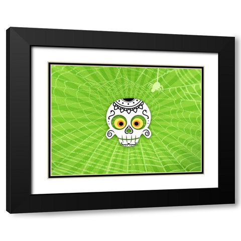 Dia De Los Muertos Black Modern Wood Framed Art Print with Double Matting by Prime, Marcus