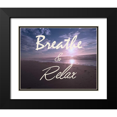 Breathe And Relax Black Modern Wood Framed Art Print with Double Matting by Prime, Marcus