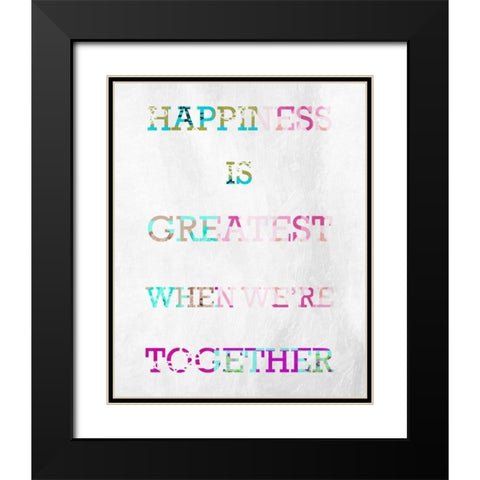 Greatest Happiness Black Modern Wood Framed Art Print with Double Matting by Prime, Marcus
