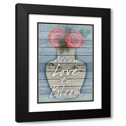 Blooming Love Black Modern Wood Framed Art Print with Double Matting by Prime, Marcus