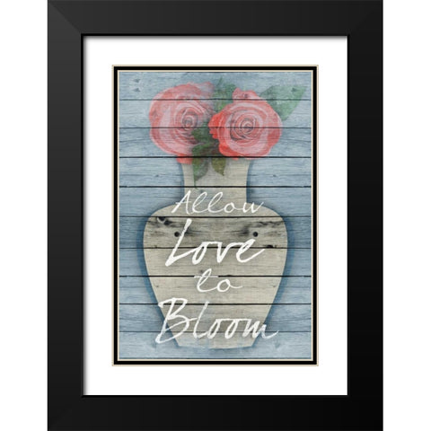 Blooming Love Black Modern Wood Framed Art Print with Double Matting by Prime, Marcus