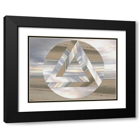 Triangular Morning Black Modern Wood Framed Art Print with Double Matting by Prime, Marcus