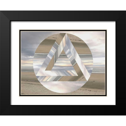 Triangular Morning Black Modern Wood Framed Art Print with Double Matting by Prime, Marcus