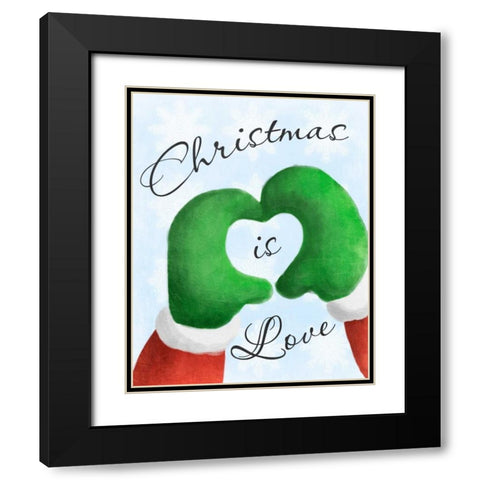 Christmas Is Love 2 Black Modern Wood Framed Art Print with Double Matting by Prime, Marcus