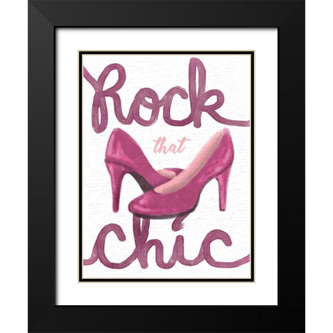 Rock That Chic Black Modern Wood Framed Art Print with Double Matting by Prime, Marcus