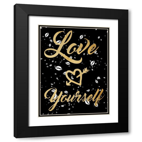 Love Yourself Black Modern Wood Framed Art Print with Double Matting by Prime, Marcus