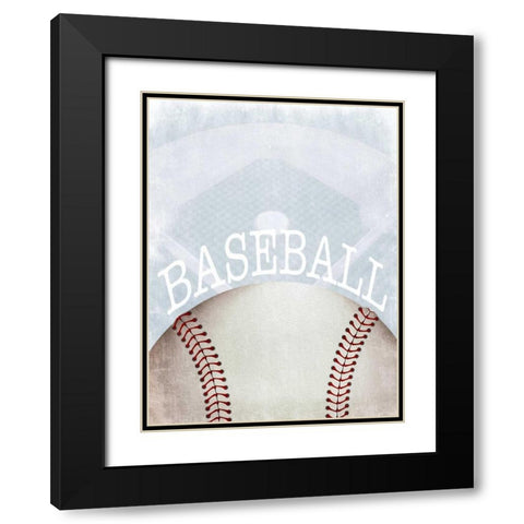 Baseball Love 2 Black Modern Wood Framed Art Print with Double Matting by Prime, Marcus