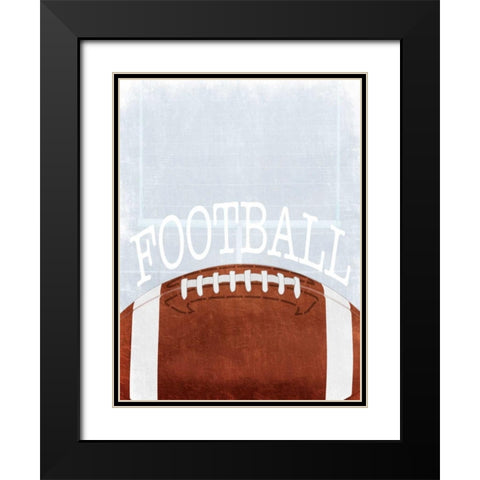 Football Love 2 Black Modern Wood Framed Art Print with Double Matting by Prime, Marcus