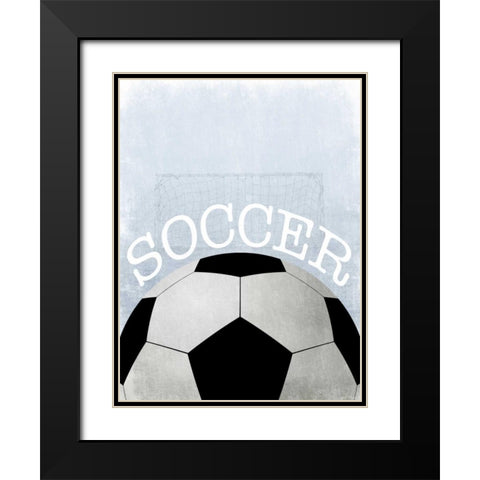 Soccer Love 2 Black Modern Wood Framed Art Print with Double Matting by Prime, Marcus