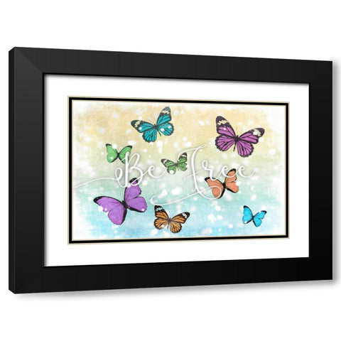 Butterfly Free Black Modern Wood Framed Art Print with Double Matting by Prime, Marcus