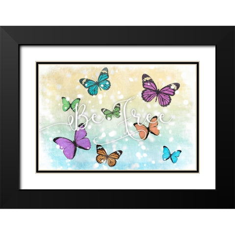 Butterfly Free Black Modern Wood Framed Art Print with Double Matting by Prime, Marcus