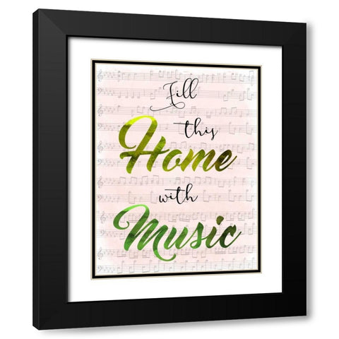 Musical Home Black Modern Wood Framed Art Print with Double Matting by Prime, Marcus