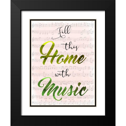 Musical Home Black Modern Wood Framed Art Print with Double Matting by Prime, Marcus