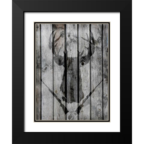 Buck Shot Black Modern Wood Framed Art Print with Double Matting by Prime, Marcus