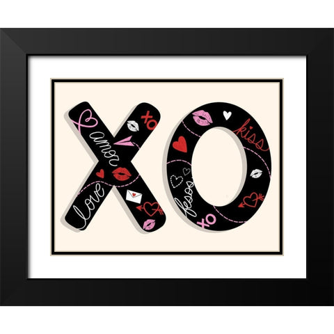 Tons Of XOs Black Modern Wood Framed Art Print with Double Matting by Prime, Marcus